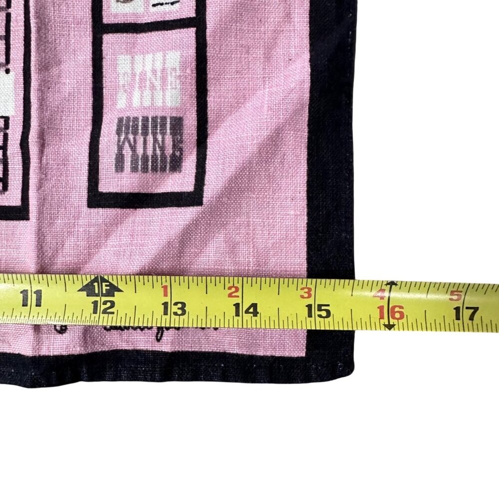 Vintage Kitchen Hand Towel 1960s Townhouse Linen Sewell Jackson Pink Kitschy MCM - Picture 13 of 13